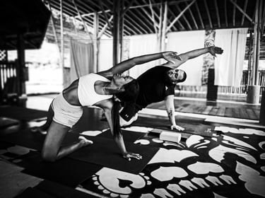 Flexibility in yoga is about controlled, balanced movement within a safe range of motion
