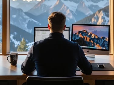 A young professional working on a project