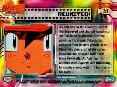 31 Reunited! Topps Pokémon The First Movie back