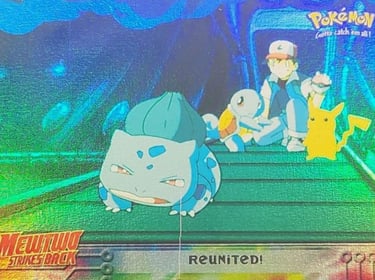 31 Reunited! Topps Pokémon The First Movie rainbow foil