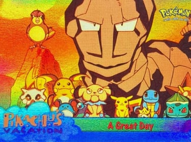 58 A Great Day Topps Pokémon The First Movie rainbow foil