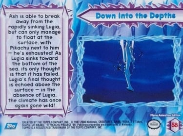 58 Down Into The Depths Topps Pokémon The Movie 2000 back