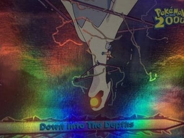 58 Down Into The Depths Topps Pokémon The Movie 2000 rainbow foil