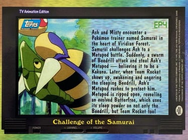 EP4 Challage of the Samurai Topps Pokémon series 2 US back
