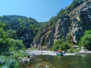 itinérance canoë kayak gorges Haut Allier aventure week-end mais juin 2025 massif central