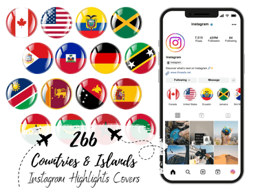 IG Highlights Covers BUBBLE Flags