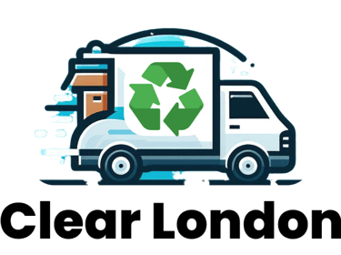 a truck with a recycling bins and a recycling bin