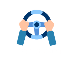Pixelated steering wheel icon representing immersive dealership navigation in Transitarium.