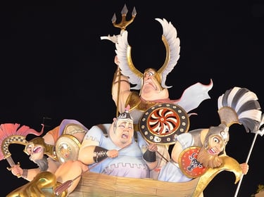 Valencia's Fallas at Night
