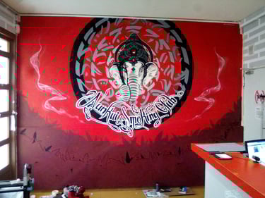 mural aerográfo nunkui graffiti