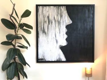  100cm x 100cm painting on cotton with plant based and mineral dyes