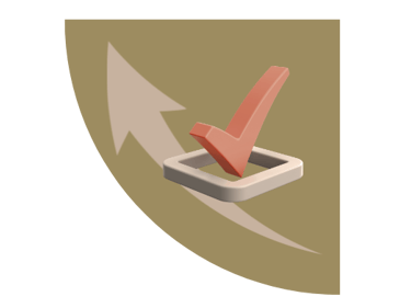 a chek ok and an arrow