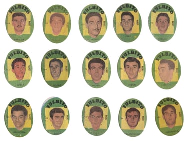 Fulbito oval disc basketball cards 1959