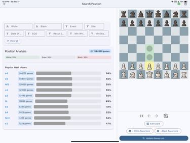 chess database search view