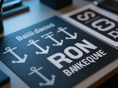 Graphic design workspace showing sharp vector anchor points and bold typography layouts on a dark canvas, directional light blue lighting.