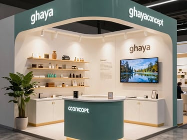 A vibrant Moroccan corporate event with dynamic lighting and engaged attendees.