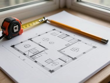 Measured floor plan and room layout prepared for a home listing