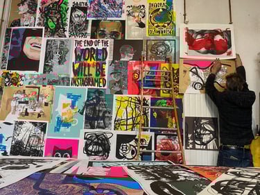 TAMAM Macules de serigraphie Expo TAMAM Serigraphie