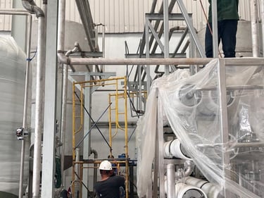 Integrated mechanical, electrical, and plumbing (MEP) systems installation for industrial facilities