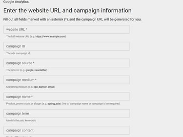 Google UTM builder
