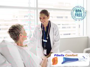Pibella Comfort FUD as an alternative to a bedpan and urine bottle.