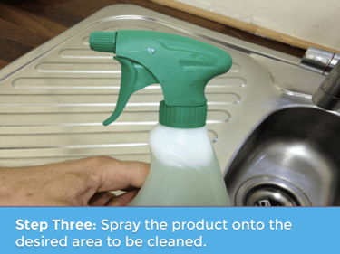 images of cleaning product ready to be used