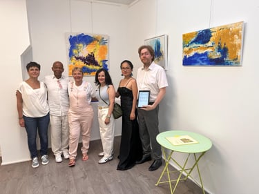 Tableau abstrait contemporain – Couleurs et textures – Jacqueline Poitevin – Collectionneurs d’art