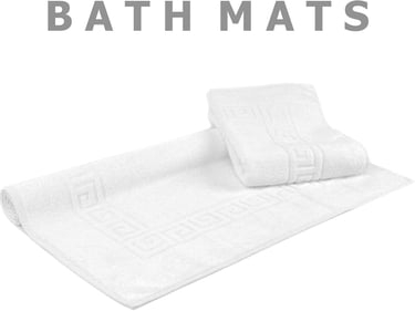 a bath mat with a towel and a towel