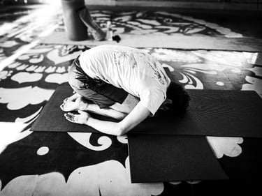 The Child Pose in yoga