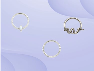 Intricate daith piercing jewellery pattern Montrose & Stonehaven