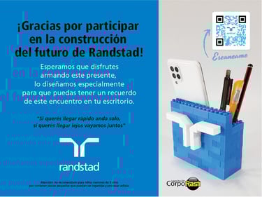 a lego - style desk organizer with a blue lego - CorpoRASTI style desk organizer