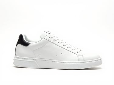 Isolated premium sneaker on a clean white studio background, sharp focus, high-key lighting, premium editorial feel