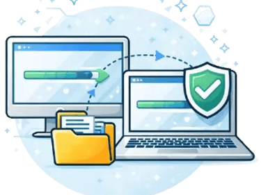 Mise en route de PC et Mac par Montechinformatique : installation, transfert de données et configuration sécurisée.