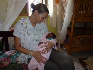 Foto von Gabi mit Baby Amina