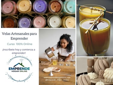 a collage of different types of candles