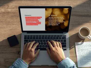 Writer creating authentic LinkedIn content that matches their personal voice