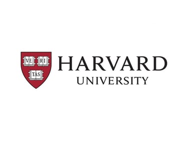 a harvard university logo with a red and white background