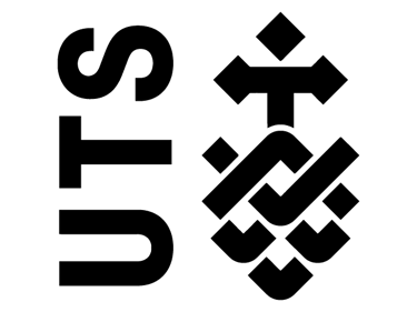 a black and white logo with the word,'UTS'