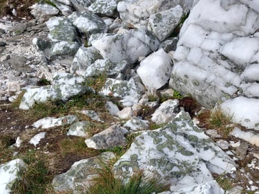 Balto kvarco gabalai Norvegijoje, Nordkapp