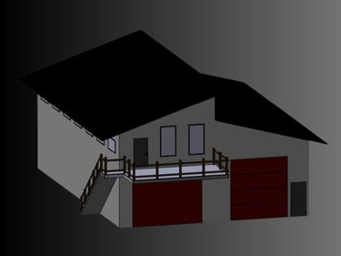 pre engineered steel frame shop with ADU additional dwelling unit for residential use.