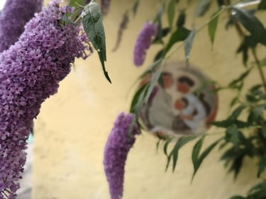 Eingangsbereich mit einem schönen Detail einer Künstlerin