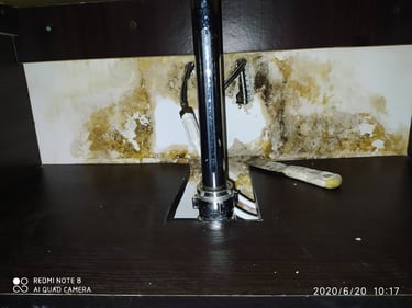 Humedad causada por mala intalacion de grifos