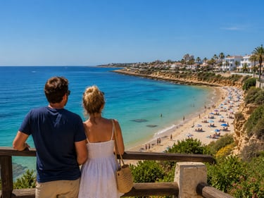Couple looking out to sea