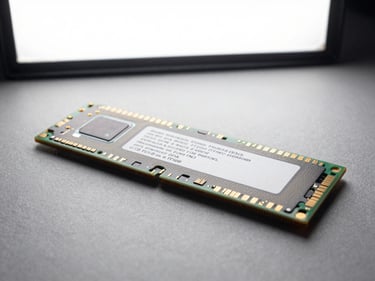 Macro close-up of enterprise SSDs fanned out on a grey matte surface, label text visible, even bright studio light from above, clean product photography