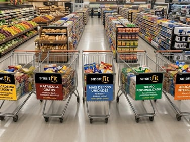 propaganda para carrinho de supermercado. manopla. placa face para carrinhos