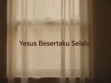 Album artwork for 'Yesus Besertaku Selalu', minimalist, warm tones, soft light, intimate feel.