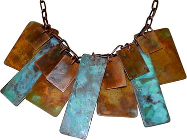 Brutalist Boho Earth Toned Necklace. Elaine Coyne