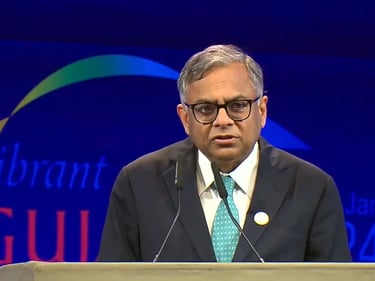 chairman of Tata Sons shri Natarajan Chandrasekaran at Vibrant Guajrat Invest India 