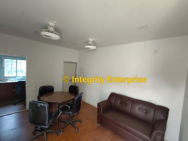 Inside of a Integrity Enterprise made portable office cabin