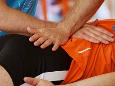 Corporate physiotherapy treatment in office after a corporate wellness partnership Shropshire